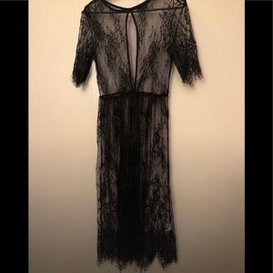 •Sheer Lace Dress•